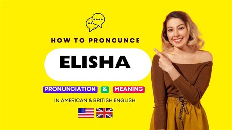 pronunciation elisha|how is elisha pronounced.